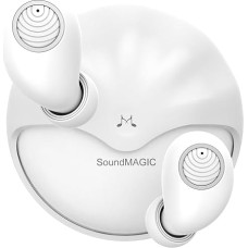 SoundMAGIC TWS50 G2 True Wireless Earbuds Bluetooth Headphones in Ear HiFi Stereo Headphones IPX6 Waterproof Touch Control Headset with Portable Charging Case White