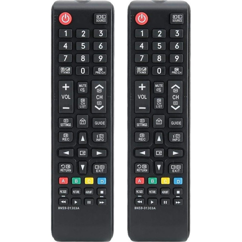 Replacement Remote Control for Samsung BN59-01303A Pack of 2