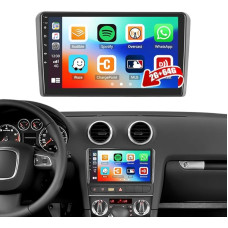 2G + 64G CAMECHO Android 13 Car Radio for Audi A3 S3 RS3 8P 8V 2008-2012 with Navi Carplay Android Car, Double DIN Car Radio with 9 Inch Screen Bluetooth RDS/FM MirrorLink