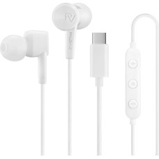 PALOVUE USB C Headphones, In-Ear Type C Headphones with Microphone and Volume Control, Compatible with Google Pixel, Samsung, Oneplus, Huawei, Sony, MacBook, SoundFlow, White