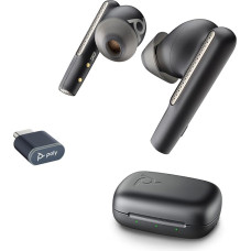 Poly Voyager Free 60 UC Cordless Earplugs (Plantronics) - Noise Cancelling Microphones - Active Noise Cancelling (ANC) - Portable Charging Case - Compatible with iPhone, Android, PC/Mac, Zoom and