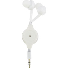 iplusmile Retractable Headset In-Ear Headphones Dual Earbuds Mic Wired Headphones 3.5 mm (White)