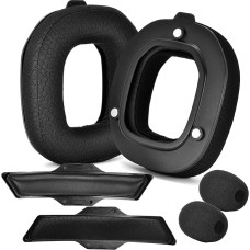 Yaowanguan A50 Gen 3 Mod Kit - Replacement Thicker Ear Pads Headbands & Foam for ASTRO Gaming A50 Wireless Headset Gen 3, Ear Pads/Cups/Pads, Accessories with Magnetic Clips (Black Fabric)