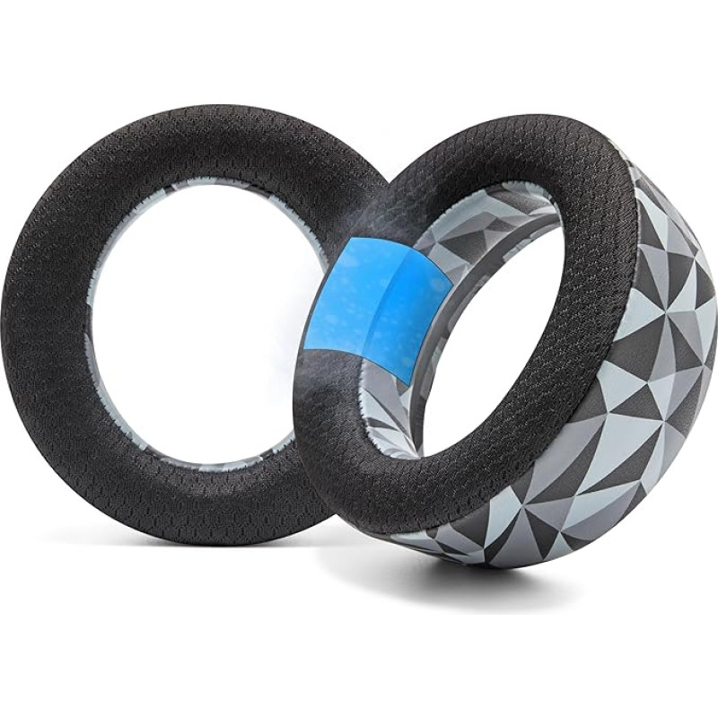 WC Freeze Pulse Elite - Cooling Gel Ear Pads Compatible with PS5 Pulse Elite Made by Wicked Cushions | Thicker Padding and Wider Opening | Geo Grey