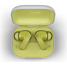 Motorola Moto Buds (Bluetooth 5.3 Earbuds, Hi-Res Sound, Dolby Atmos, Active Noise Cancellation, Wireless Charging, Up to 42 Hours Battery Life, 3-Way Microphone System) Kiwi Green