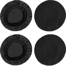 2 Pairs (4 Pack) Headphone Ear Covers Replacement Headset Ear Covers Dustproof Sweatproof Reusable Washable Stretchy Fit for 6-8.5cm Headsets (6-8.5cm)