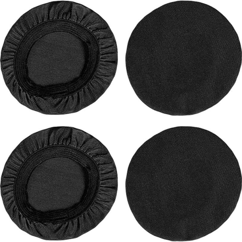 2 Pairs (4 Pack) Headphone Ear Covers Replacement Headset Ear Covers Dustproof Sweatproof Reusable Washable Stretchy Fit for 6-8.5cm Headsets (6-8.5cm)