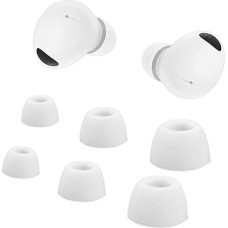 Adhiper 3 Pairs Silicone Galaxy Buds 2 Pro Earplugs Compatible with Samsung Galaxy Buds 2 Pro (S/M/L White)