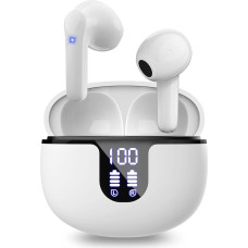 Quality Park In-Ear Headphones Wireless Bluetooth 5.2 HiFi Stereo Sound, IPX7 Waterproof, Touch Control, Noise Cancelling, 40H Playtime