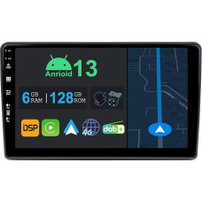 YUNTX 9 Inch Android 13 Car Radio with Navigation System for Fiat Ducato/Peugeot Boxer/Citroen Jumper 2006-2022|Octa Core|6GB 128GB|Built-in 4G LTE|CarPlay & Android Car|DSP|DAB|QLED|Dual Band WiFi