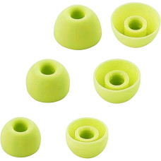 Aiivioll Silicone Earplugs for Beats Fit Pro/Studio Buds In-Ear Earplugs, Replacement Buds S/M/L, 6 Pack (Volt Yellow)