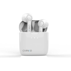 Carneo S8 White Bluetooth Wireless Headphones, Hands-Free Phone Calls, Rechargeable Power Bank 500mAh for Charging Headphones, Buttons with Control Directly on the Headphones