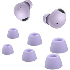 Adhiper 3 Pairs Silicone Galaxy Buds 2 Pro Earplugs Compatible with Samsung Galaxy Buds 2 Pro (S/M/L Purple)