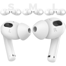 AhaStyle 3 Pairs AirPods 3 Silicone Earbuds [Does Not Fit in Charging Case], Compatible with Apple AirPods 3 2021 (Large + Medium + Small, White)