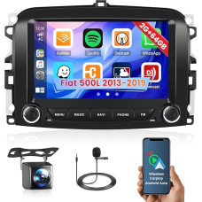 Inefala Android 13 2G/64G 7 Inch Car Radio Navigation for Fiat 500L 2013-2019 Radio Wireless Carplay Android Car, 7 Inch Touchscreen, GPS, WiFi, BT, USB, FM RDS, MIC, EQ, Reversing Camera