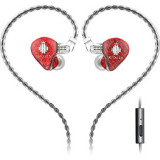 Hidizs MS1-Galaxy Hochleistungs-In-Ear-Monitore mit dynamischem Treiber und Dual-Magnetkreis, rot (MIT MIC)