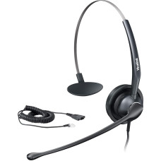 Yealink Headset YHS34 Mono - One Ear Headphones - with RJ Connection Cable