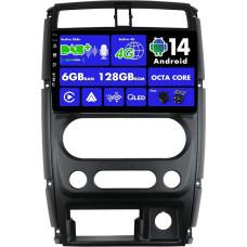 SXAUTO Android 13 [Built-in 4G / DAB] 6G+128G - Car Radio for Suzuki Jimny 3 (2005-2019) - Built-in Carplay/Android Car - Camera + MIC - DSP 360-CAM Steering Wheel Control Fast Boot HDMI 2 DIN IPS 9