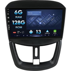 9 Inch Android IPS Car Radio Suitable for Peugeot 207 (2009-2013) | Mic + Free Rear View Camera | 6G + 128G | DAB + DSP + Integrated Carplay with SWC RDS USB Steering Wheel Control