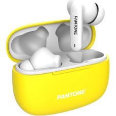 Celly, Pantone In-Ear Bluetooth Headphones with 10M Range, Wireless Headphones up to 5 Hours Playback Time with Stereo Mode, Compact Size, Yellow