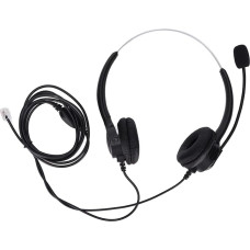 USB Headsets with Microphone, Corded Binaural RJ9 Phone Headphones, Headset with Noise Cancelling Microphone, Suitable for Call Center Customer Service