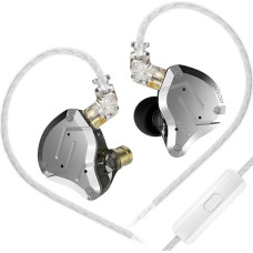 Keephifi KZ ZS10 Pro IEM In-Ear Monitor, 4BA +1DD KZ Headphones Multi Driver in Ear Earphones, KZ IEM Headphones, Ear Monitor for Singers, Guitarists, Drummers (Black with Microphone)