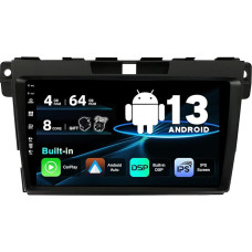 BXLIYER Android 12 IPS Car Radio Suitable for Mazda CX-7 (2008-2015) - Built-in Carplay/Android Car/DSP - LED Camera + MIC - 4G + 64G - DAB 360 Camera Steering Wheel Control Fast Boot WiFi AHD - 2 DIN