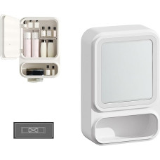 Fesatccoz Maža vonios kambario spintelė sieninė plastikinė sieninė spintelė veidrodis ir audinių lizdas vonios kambario spintelė su durimis