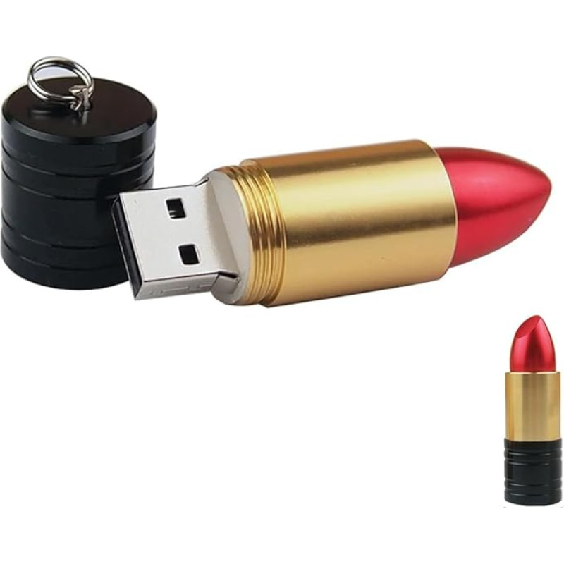 monTTese Lipstick Red 64GB Lipstick Storage Duomenų saugykla USB Flash Pen Drive USB 2.0 Memory Stick