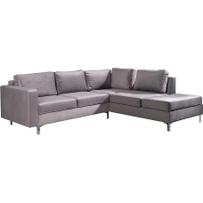 Orlando kampinė sofa Aksominės sofos komplektas Gyvenimo kraštovaizdžio sofos sofa Metalinių kojų pagalvėlių rinkinys Lounge Corner Couch Minkšta kampinė sofa Tiffany 15 Side Right