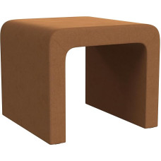 Erdvinis užsakymas Homepop Velvet Ottoman Modern Arch Home Decor Ottoman gyvenamajam kambariui Miegamasis Rust Orange