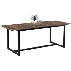 IDMarket Hawkins išplečiamas stačiakampio formos valgomojo stalas 6-10 vietų tamsus medis 160-200 cm