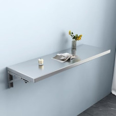 Klapptisch aus 304 Edelstahl, Wandmontage, platzsparend, Küchentisch, strapazierfähig, 75 kg Kapazität, kompaktes Metallregal, 40 x 30 cm, perfekt für kleine Räume