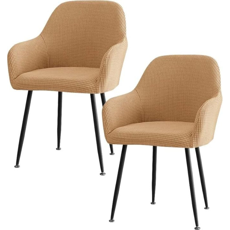 ELYSYSRL Kėdžių dangtelis / kėdžių dangteliai su porankiais 2/4/6 valgomojo kėdžių komplektas Žakardinis įtempiamas dangtelis Šiuolaikinis protektorius Namų apsauginis dangtelis restoranui, biurui (spalva : #Nr. 12, dydis: 2