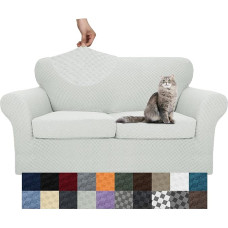 YEMYHOM Pledas 3 dalių sofos užvalkalai 2 pagalvėms, didelis tempimo storas meilės sėdynės sofos užvalkalas šunims augintiniams neslystantis elastingas dramblio kaulo 55