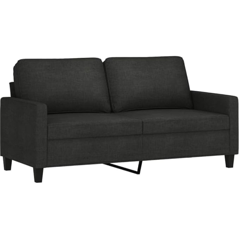 ULUYYUC Chaiselongue Camping Sofa Sofas & Couches Schlafcouch - 2-Sitzer-Sofa Schwarz 140 cm Stoff für Lounge Garten Party Terrasse