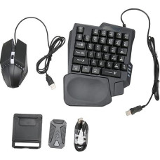 Žaidimų klaviatūros ir pelės derinys pusei rankos - 