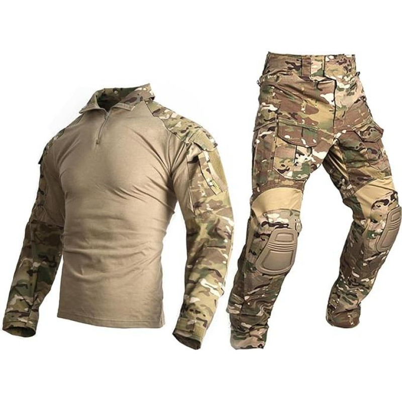 Vyrų karinė Airsoft Combat bdu uniforma Gen3 taktinė uniforma Multicam MC (L)