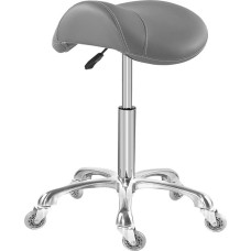 Masažo kėdė su balneliu, skirta masažo klinikai, SPA salonui, pjovimo kėdė su ratukais, reguliuojamo aukščio (pilka)