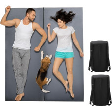 REDCAMP Double Folding Camping Mattress Memory Foam Mattress Portable Single Futon Mattress with Zipper and Carry Bag Roll Up Travel Mattress Sleeping Mat for Floor Car Tent