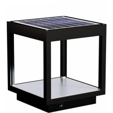 Beneito Faure Visor Solar Outdoor Lantern IP65 - Solar Energy LED Aluminium Table Lamp with Integrated Panel 3.5W 120° Luminous Flux of 460 Lumens (Black)