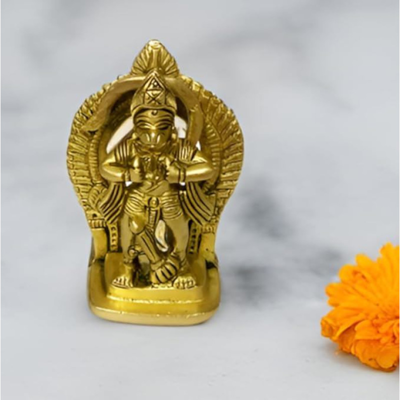 Purpledip Žalvario stabas Hanumanas: statula, vaizduojanti Aviną visada Bajrangbali širdyje (12212)