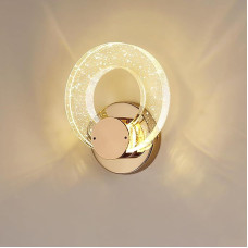 YOOCHUENG Krištolinis sieninis šviestuvas LED lempa Sieninis šviestuvas Sieninis vidaus modernaus stiliaus auksinis sieninis šviestuvas Trijų spalvų sieninis apšvietimas gyvenamajam kambariui, miegamajam, prieškambariui, verandai, L