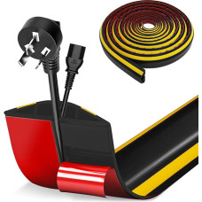 Lankstus mažas kabelių kanalas, 6,0 m x 40 mm, lipnus grindų kabelių tiltelis, lankstus kabelių dangtis, kabelių apsauga, kabelių kanalas, lengvai pjaunamas, montuojamas visiems elektros kabeliams namuose, mokykloje, biure