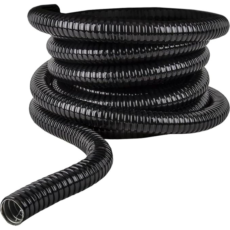 1STec 3 m x 20 mm cinkuoto plieno kabelio apsauga IP67 Lankstus PVC apvalkalas, skirtas statybiniams vamzdžiams, įterpimui arba lauko laidotuvėms, požeminėms tranšėjoms sodo purve arba dirvožemyje 3 m