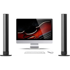 Lazmin112 2 in 1 Separable Soundbars, Bluetooth 5.3 Surround Sound System with 40W Subwoofer, 3D Stereo Home Theater Speaker with U Disk/Optical/AUX for TV Computer