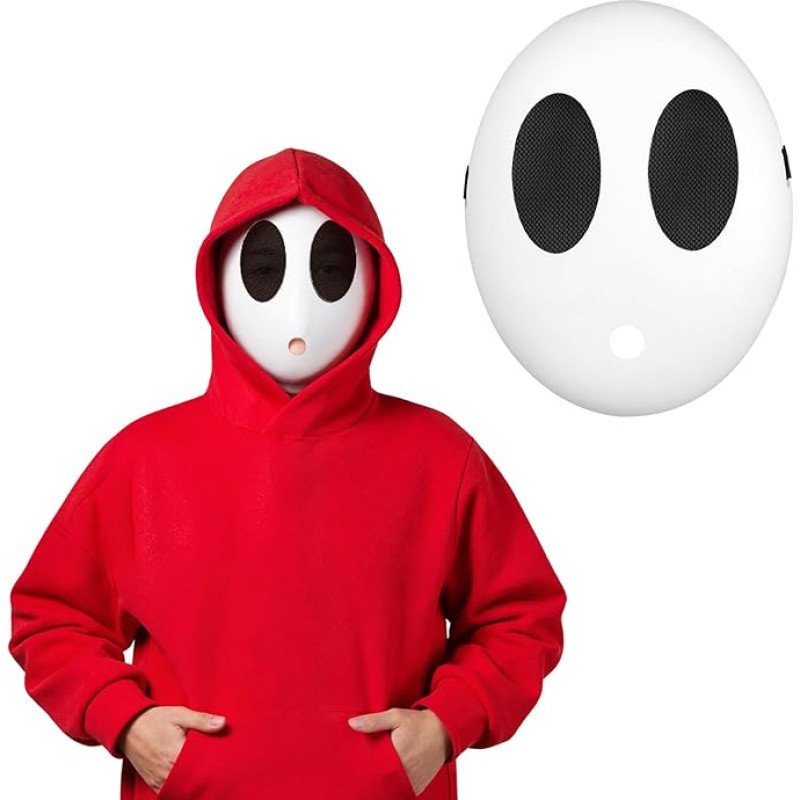 Gibocot Drovus berniukas kaukė vaikams ir suaugusiems, Helovino drovus berniuko kostiumas, balta viso veido kaukė, juokingi Cosplay rekvizitai, karnavalo, pasaulinės dienos, maskarado vakarėlio aksesuarai