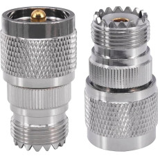 Boobrie UHF Stecker auf Buchse Koax-Stecker PL259 auf SO239 CB Radio Adapter RF Koaxialkabel Stecker für Zwei-Wege-Radio Amateur Marine VHF 2 Stück