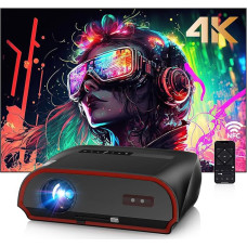 LED Projector 4K 1580ANSI Daylight Suitable HDR10+, Smart Projector Android TV WiFi Bluetooth 5.2 WIFI6, with Keystone Correction Zoom Ceiling Mounting, Home Cinema Gaming Projector Daylight Projector