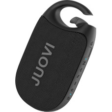 JUOVI Bluetooth Speaker, Portable Wireless, Stereo Sound, 24 Hours Runtime, High Volume, Bluetooth 5.3, IP68 Waterproof, Carabiner for Beach, Room, Outdoor (Black)